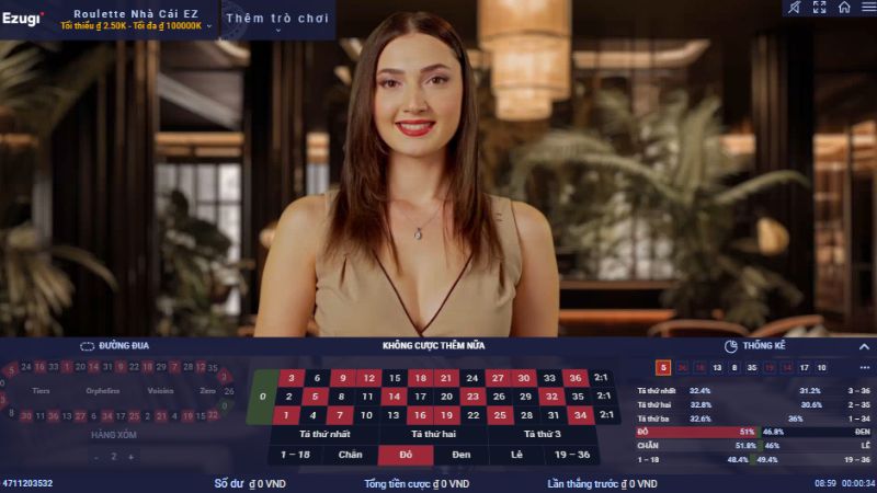 ezugi-da88-2 Người chơi có thể tham gia cá cược cùng Dealer xinh đẹp
